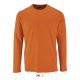 Férfi IMPERIAL hosszú ujjú környakas pamut póló, SOL'S SO02074, Orange-3XL