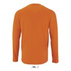 Férfi IMPERIAL hosszú ujjú környakas pamut póló, SOL'S SO02074, Orange-3XL