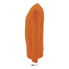 Férfi IMPERIAL hosszú ujjú környakas pamut póló, SOL'S SO02074, Orange-3XL