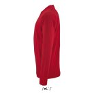 Férfi IMPERIAL hosszú ujjú környakas pamut póló, SOL'S SO02074, Red-XS