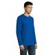 Férfi IMPERIAL hosszú ujjú környakas pamut póló, SOL'S SO02074, Royal Blue-L