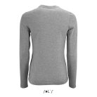 Női IMPERIAL hosszú ujjú környakas pamut póló, SOL'S SO02075, Grey Melange-2XL