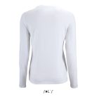 Női IMPERIAL hosszú ujjú környakas pamut póló, SOL'S SO02075, White-L