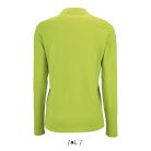 Női PERFECT hosszú ujjú galléros piké póló, SOL'S SO02083, Apple Green-2XL