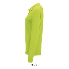 Női PERFECT hosszú ujjú galléros piké póló, SOL'S SO02083, Apple Green-2XL