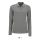 Női PERFECT hosszú ujjú galléros piké póló, SOL'S SO02083, Grey Melange-2XL