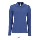 Női PERFECT hosszú ujjú galléros piké póló, SOL'S SO02083, Royal Blue-2XL