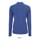 Női PERFECT hosszú ujjú galléros piké póló, SOL'S SO02083, Royal Blue-2XL