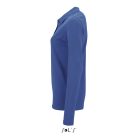 Női PERFECT hosszú ujjú galléros piké póló, SOL'S SO02083, Royal Blue-2XL