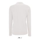 Női PERFECT hosszú ujjú galléros piké póló, SOL'S SO02083, White-2XL