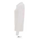 Női PERFECT hosszú ujjú galléros piké póló, SOL'S SO02083, White-2XL