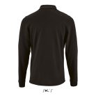 Férfi PERFECT hosszú ujjú galléros piké póló, SOL'S SO02087, Black-2XL