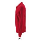 Férfi PERFECT hosszú ujjú galléros piké póló, SOL'S SO02087, Red-2XL