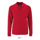 Férfi PERFECT hosszú ujjú galléros piké póló, SOL'S SO02087, Red-3XL