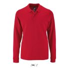 Férfi PERFECT hosszú ujjú galléros piké póló, SOL'S SO02087, Red-L