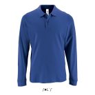 Férfi PERFECT hosszú ujjú galléros piké póló, SOL'S SO02087, Royal Blue-L