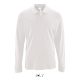 Férfi PERFECT hosszú ujjú galléros piké póló, SOL'S SO02087, White-2XL