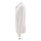 Férfi PERFECT hosszú ujjú galléros piké póló, SOL'S SO02087, White-2XL