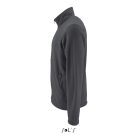 Férfi NORMAN cipzáras egyszerű polár pulóver, SOL'S SO02093, Charcoal Grey-L