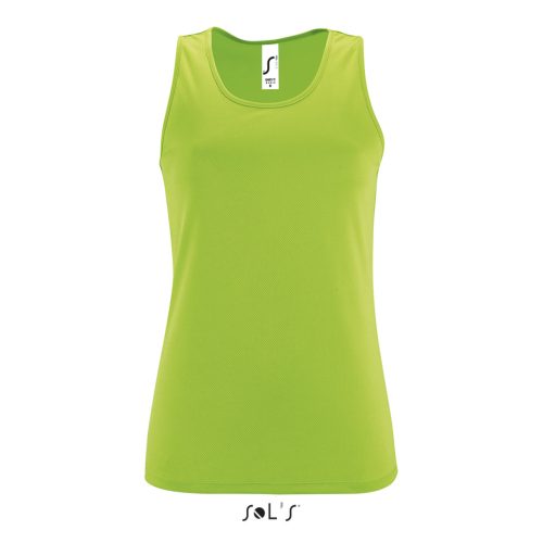 Női ujjatlan sport trikó, SOL'S SO02117, Neon Green-2XL