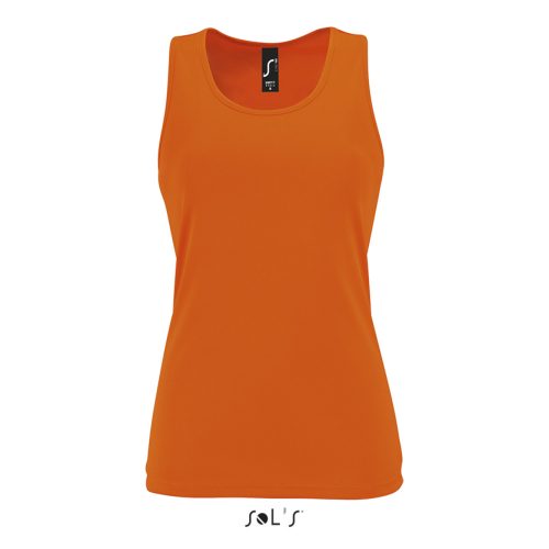 Női ujjatlan sport trikó, SOL'S SO02117, Neon Orange-2XL