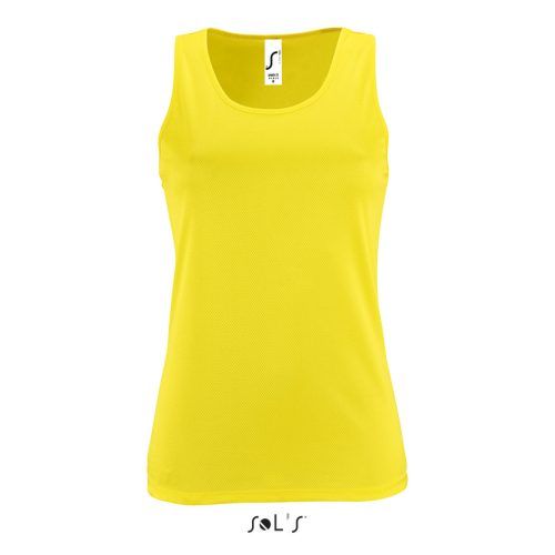 Női ujjatlan sport trikó, SOL'S SO02117, Neon Yellow-2XL