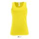 Női ujjatlan sport trikó, SOL'S SO02117, Neon Yellow-S