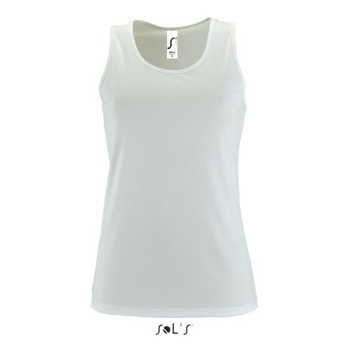 Női ujjatlan sport trikó, SOL'S SO02117, White-L