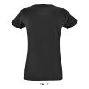 Női REGENT FIT kreknyakú rövid ujjú póló, SOL'S SO02758, Deep Black-2XL