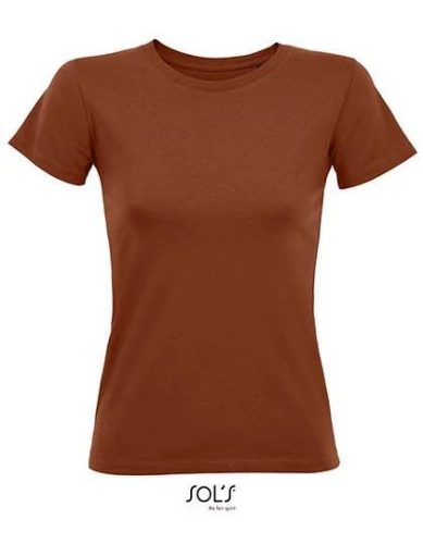 Női REGENT FIT kreknyakú rövid ujjú póló, SOL'S SO02758, Terracotta-2XL