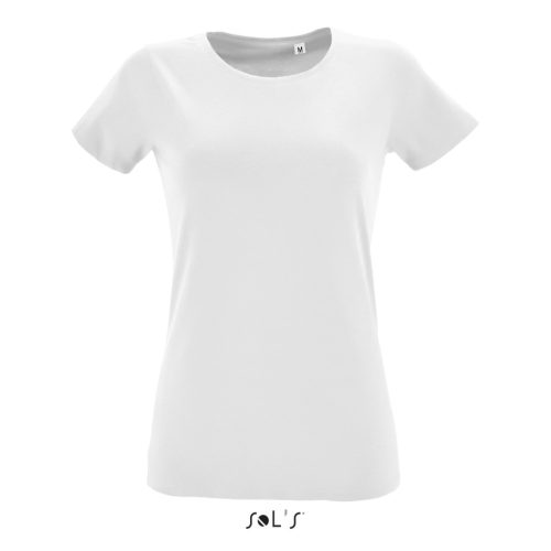 Női REGENT FIT kreknyakú rövid ujjú póló, SOL'S SO02758, White-L