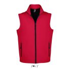 Férfi RACE cipzáras softshell mellény, SOL'S SO02887, Pepper Red-S