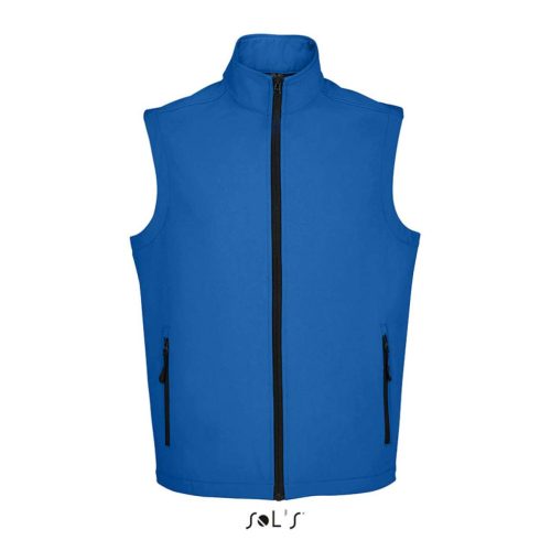 Férfi RACE cipzáras softshell mellény, SOL'S SO02887, Royal Blue-S