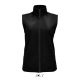 Női RACE cipzáras softshell mellény, SOL'S SO02888, Black-L