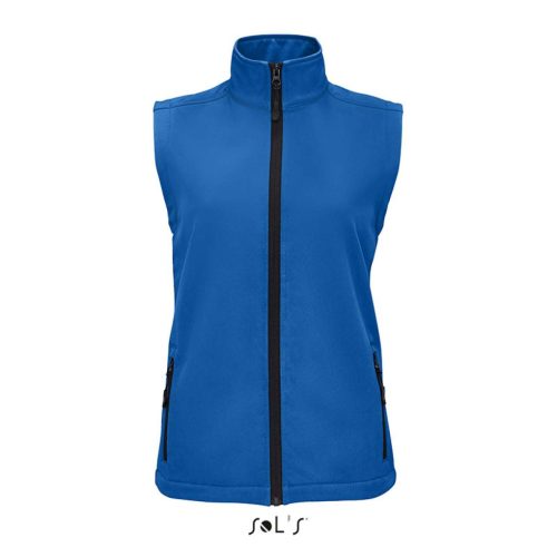 Női RACE cipzáras softshell mellény, SOL'S SO02888, Royal Blue-M