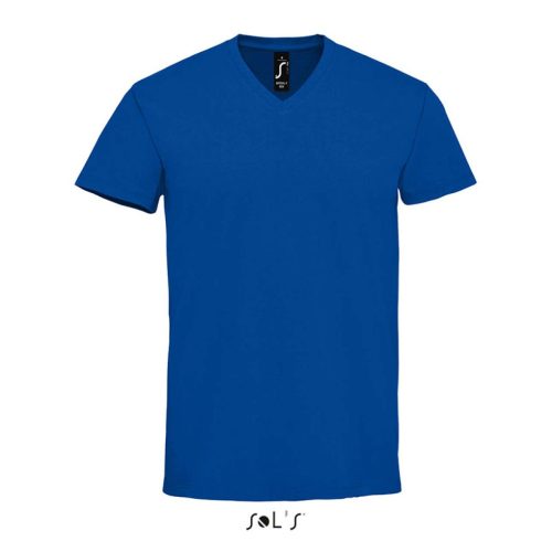 Férfi MPERIAL V-nyakú rövid ujjú póló, SOL'S SO02940, Royal Blue-3XL