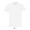 Férfi MPERIAL V-nyakú rövid ujjú póló, SOL'S SO02940, White-3XL