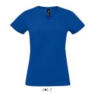 Női MPERIAL V-nyakú rövid ujjú póló, SOL'S SO02941, Royal Blue-M