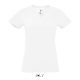 Női MPERIAL V-nyakú rövid ujjú póló, SOL'S SO02941, White-XL