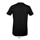 Férfi MILLENIUM sztreccs póló, kereknyakú rövid ujjú, SOL'S SO02945, Deep Black-3XL