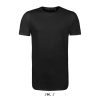 Férfi MAGNUM hosszított szabású rövid ujjú póló, SOL'S SO02999, Deep Black-XL