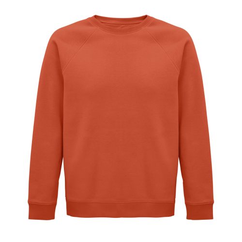 Uniszex  organikus környakas pulóver, SOL'S SO03567, Burnt Orange-2XL