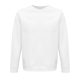 Uniszex  organikus környakas pulóver, SOL'S SO03567, White-2XL