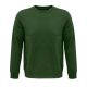 Uniszex  organikus környakas pulóver frottír béléssel, SOL'S SO03574, Bottle Green-XL