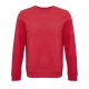 Uniszex  organikus környakas pulóver frottír béléssel, SOL'S SO03574, Red-XL