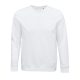 Uniszex  organikus környakas pulóver frottír béléssel, SOL'S SO03574, White-2XL