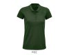 Női PLANET organikus rövid ujjú galléros póló, SOL'S SO03575, Bottle Green-2XL