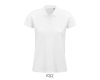 Női PLANET organikus rövid ujjú galléros póló, SOL'S SO03575, White-3XL