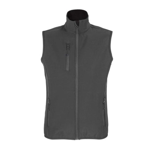 Női FALCON 3 rétegű softshell mellény, SOL'S SO03826, Charcoal Grey-L