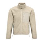 Uniszex FURY cipzáras sherpa dzseki polár béléssel, SOL'S SO04042, Shear Beige/Beige-2XL